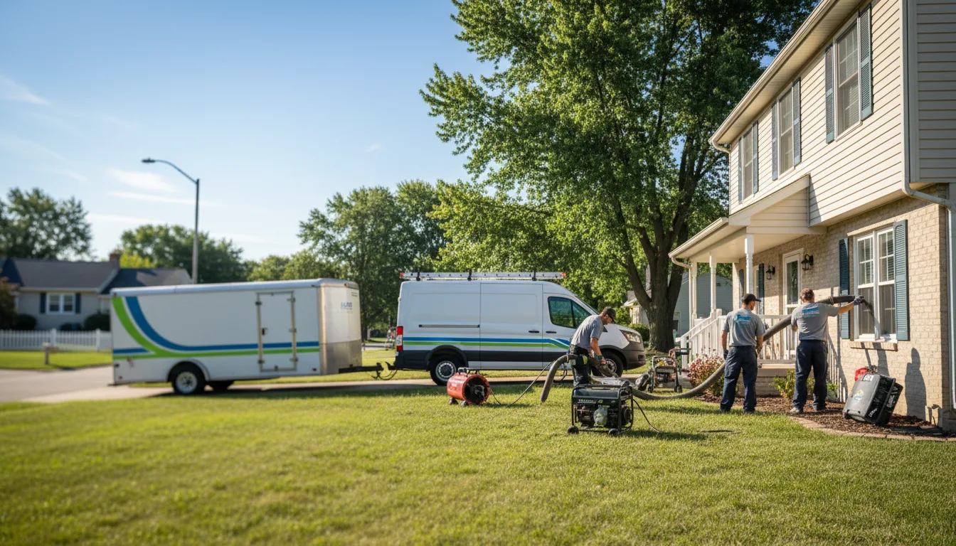 Flooded Basement Restoration And Cleanup With Repair in Lindenhurst, IL near me